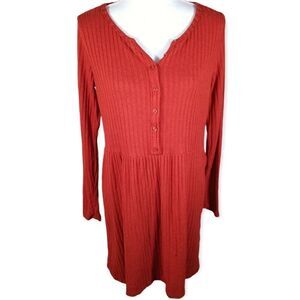 ART CLASS BURNT ORANGE GIRLS COZY HENLEY DRESS SZ.XL EUC
